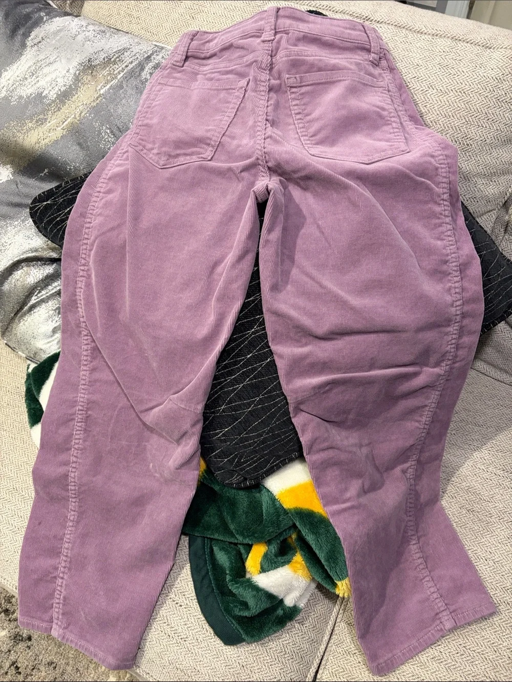 Gap kids high rise seamed corduroy barrel pants size 12 like new!